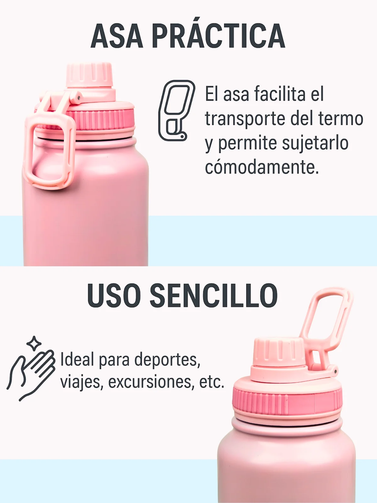 ترمس Mb-47 304 Sus من الفولاذ المقاوم للصدأ بمقبض عملي ورف شاي وسعة 1100 مل - مجموعة متنوعة من الألوان المتاحة