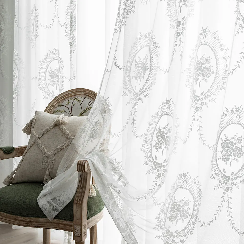 Sara House entic French nordentine style cover interior lace curtain