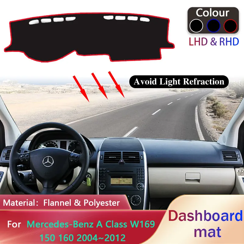 

Dashboard Pad for Mercedes-Benz A Class W169 150 160 2004~2012 Liner Anti-Slip Mat Sunshade Dashmat Carpet Rug Cover Accessories