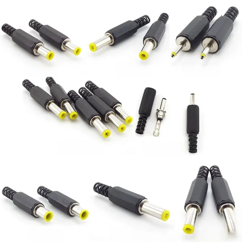 2/10x DC męskie gniazdo zasilania Adapter złącza wtykowego 3,5x1,35mm 4,0x1,7mm 4,8x1,7mm 5,5x2,1mm 2,5 męskie gniazdo jack Adapter audio CCTV — zdjęcie 2