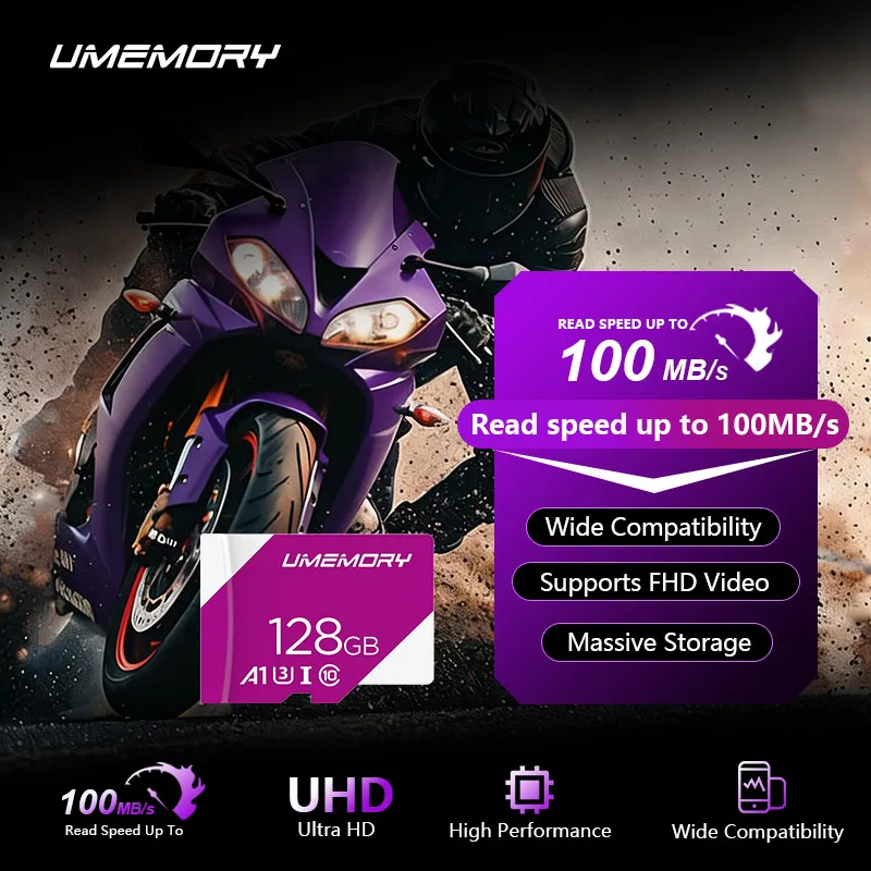umemory-ta100-tfカード-32gb-64gb-128gb-uhs-i-メモリーカード-a1-v30-u3-class10-最大100mb-秒の読み取り速度-スマートフォン・タブレット対応