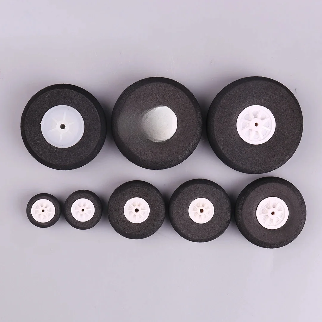 4szt/lot Wysokiej jakości 25mm ~ 76mm Koło gąbkowe Rc Koła samolotu Wysoka wytrzymałość Rc Samolot Elektryczny Rc Samolot Koła piankowe — zdjęcie 2