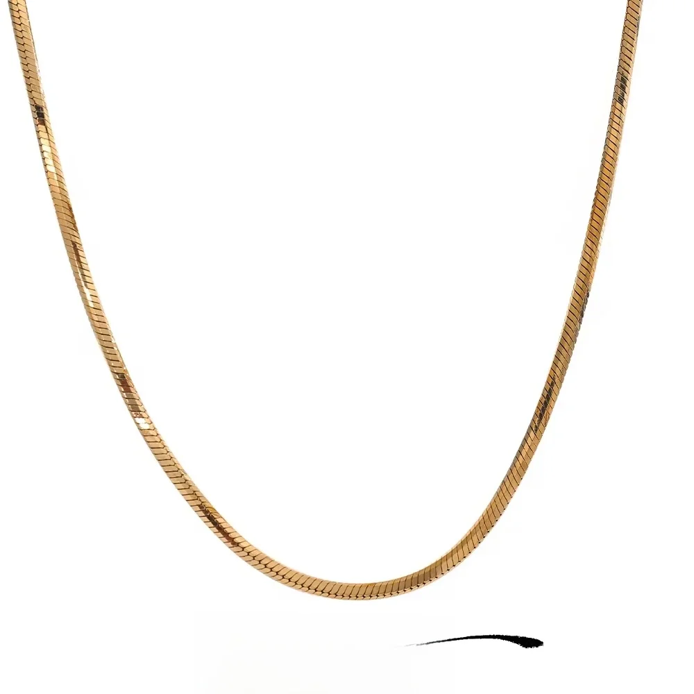 Yhpup 90 + 5cm nowy kwadratowy wykwintny długi błyszczący łańcuszek naszyjnik stal nierdzewna 316L unisex metalowa wodoodporna stylowa biżuteria — zdjęcie 2