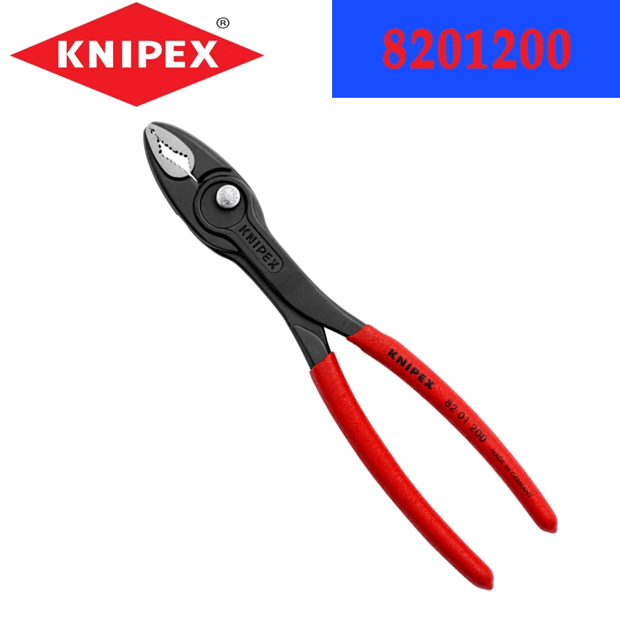 

KNIPEX 8201200 Twingrip Slip Joint Plier 200mm Water Pump Plier Plastic Grip Firm Clamp Knipex Hand Tools