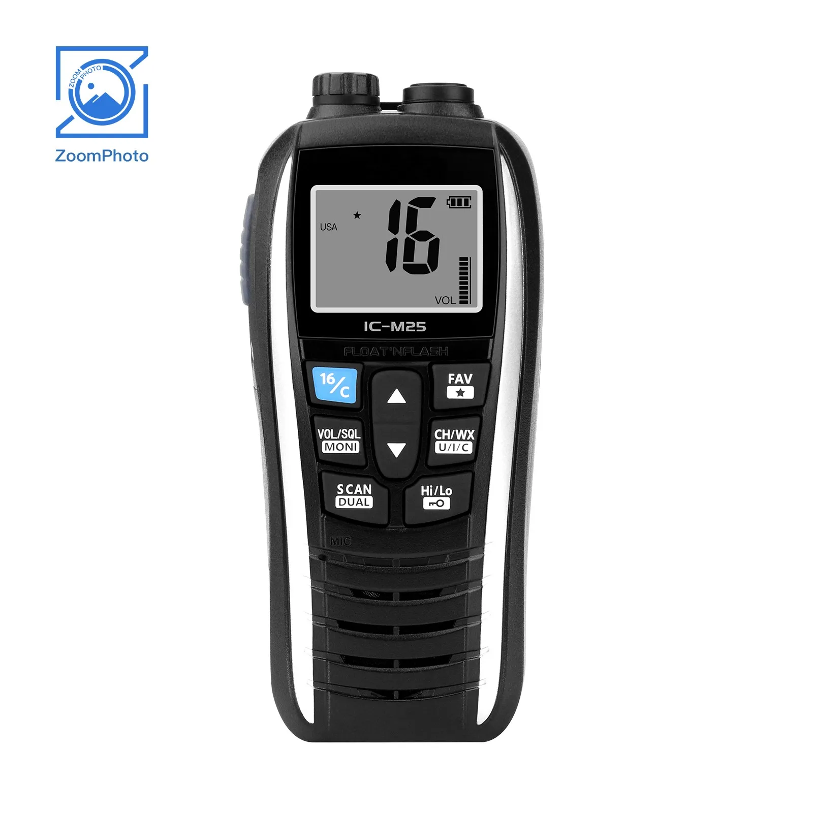 Walkie-talkie marino IC-M25, Radio marina VHF, 5KM, 5W, transceptor de mano resistente al agua