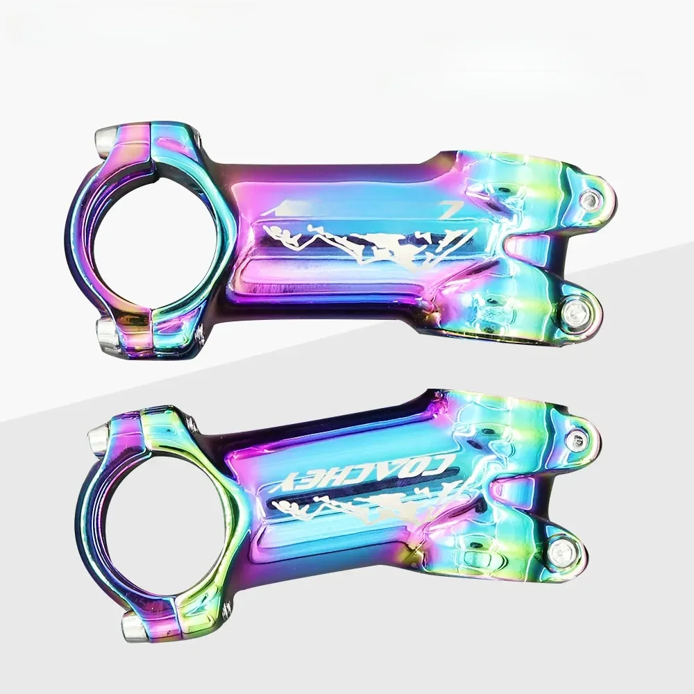AliExpress kocevlo KOCEVLO MTB Colorful Stem Alloy Mountain Road Bike Stem 6/17 Degree  31.8mm Road Bike Handlebar Stem 60/70/80/90mm Rainbow Stem