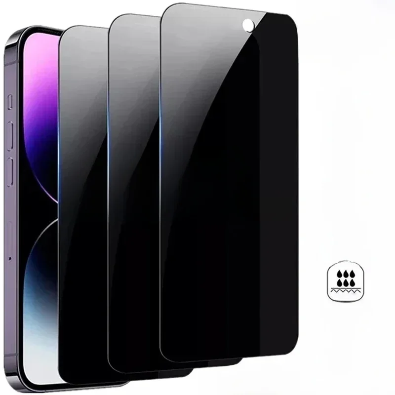 3 szt. Osłona ekranu chroniąca prywatność do iPhone 17 16 15 14 13 11 12 Pro Max Mini Plus, szkło ochronne antyszpiegowskie do iPhone XR X XS 16e — zdjęcie 2