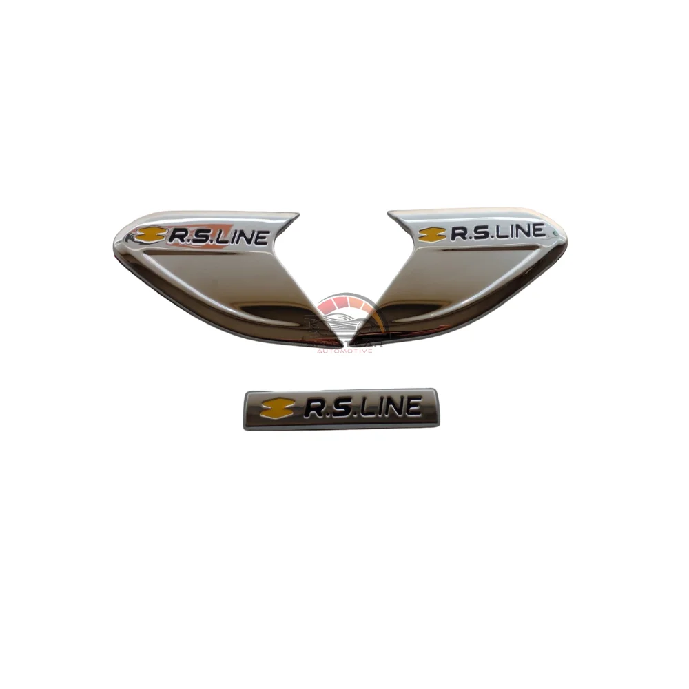 Renault Clio 5 RS-Line Set - Logo + Side Fender Logo Stainless Steell + ABS Plastic car accesses-Free Shipping