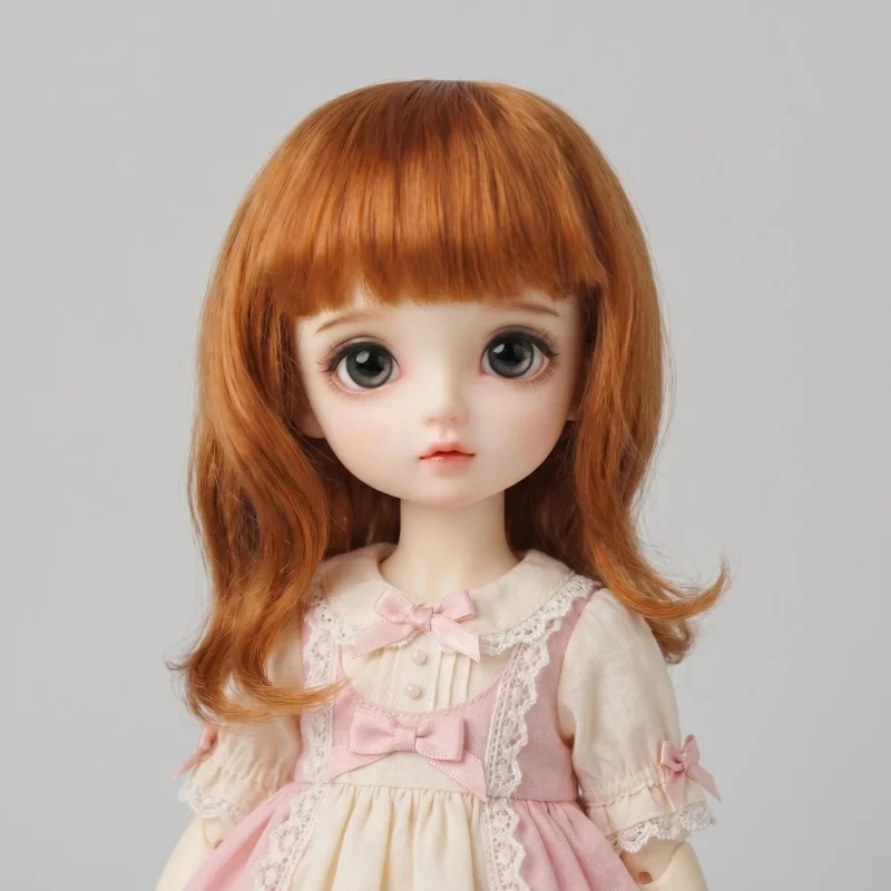 

JD045 Full Bang Fashion Curly BJD Synthetic Mohair Wig Suit For Size 3-4inch to 10-11inch Pretty Wave Doll Hair Accessories