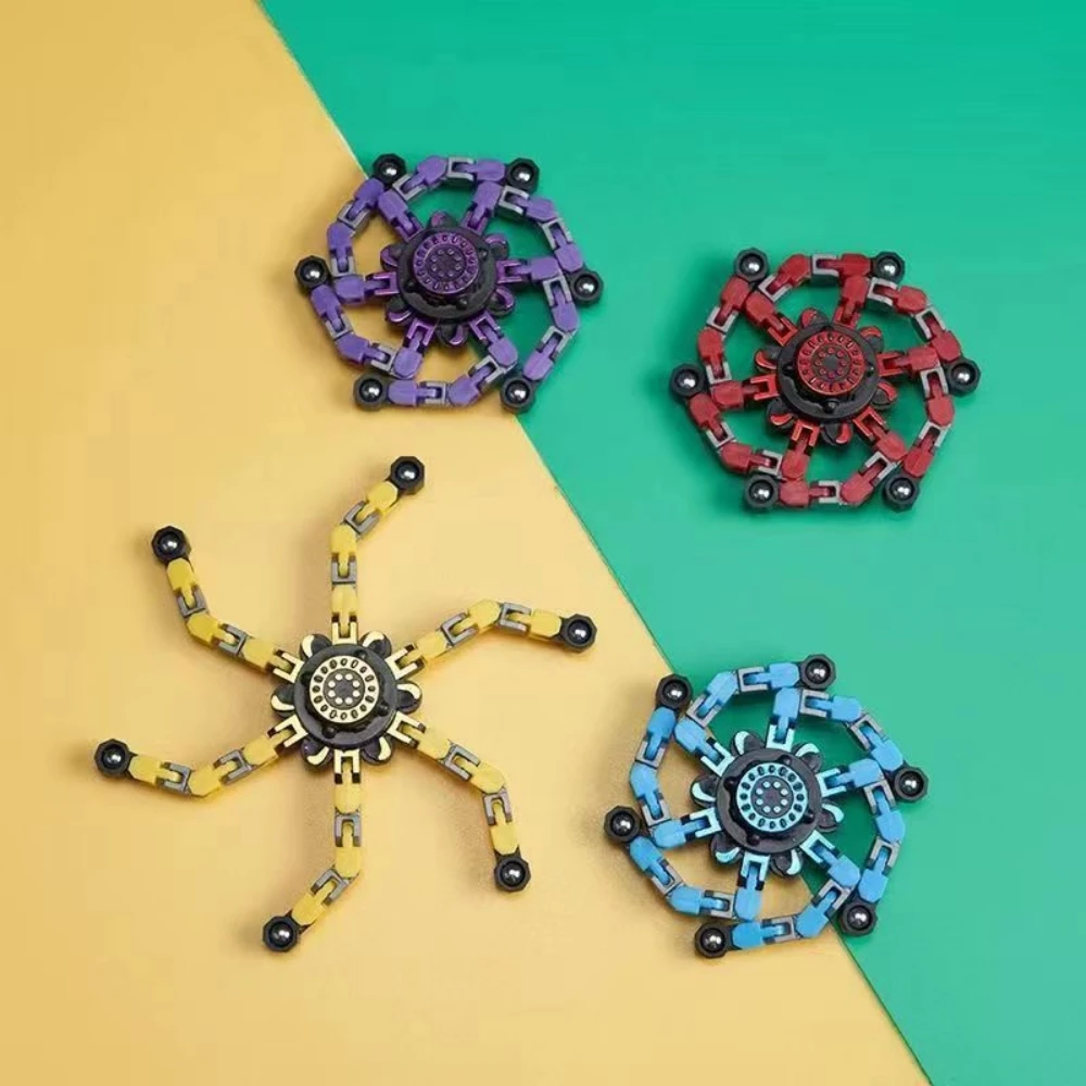 4pcs Stress Relief  toy | Transformable fidget spinner for kids and adults Stress-reducing sensory toy for boys and girls