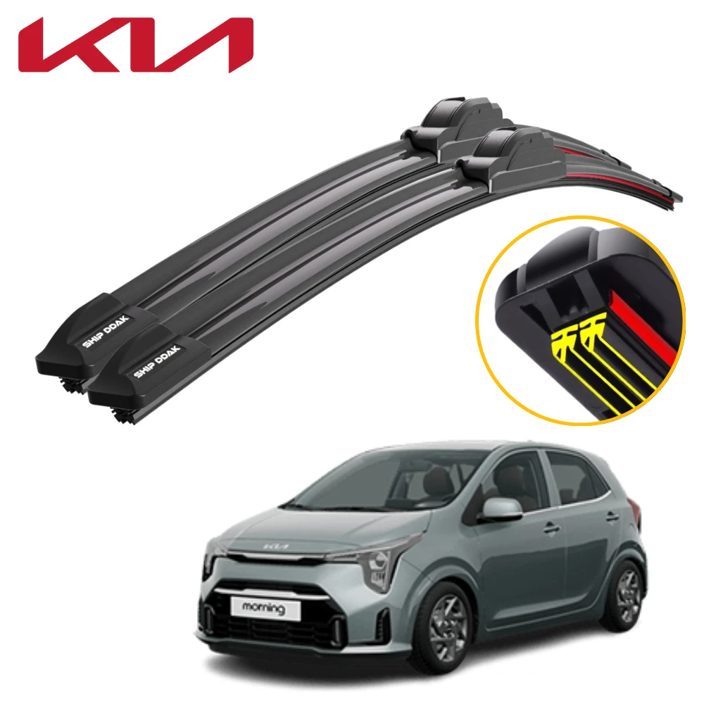 1 1 Easy Kia Morning SA TA JA All Model Triple X2 Wiper Blade Brush