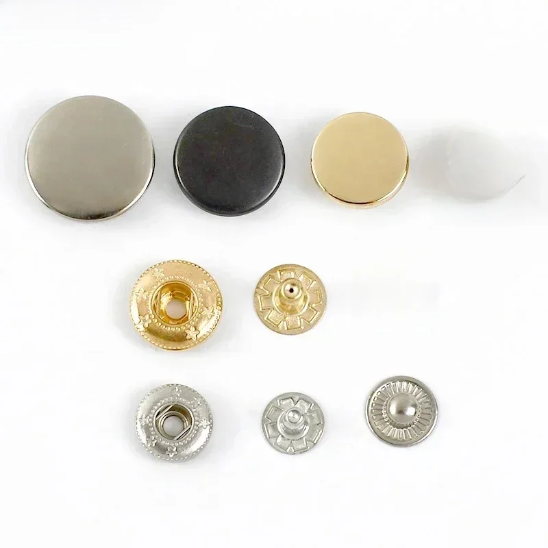 Meetee 10Sets Metalowe zatrzaski do torby Płaszcz 10-25mm Zapięcia Przycisk do dekoracji ubrań Złote klamry DIY Akcesoria do szycia — zdjęcie 2