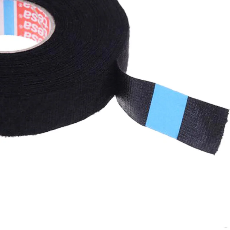 25M 9/19/25MM Tesa Heat-resistant Adhesive Cloth Fabric Tape For Automotive Cable Tape Harness Wiring Loom Electrical Heat Tape