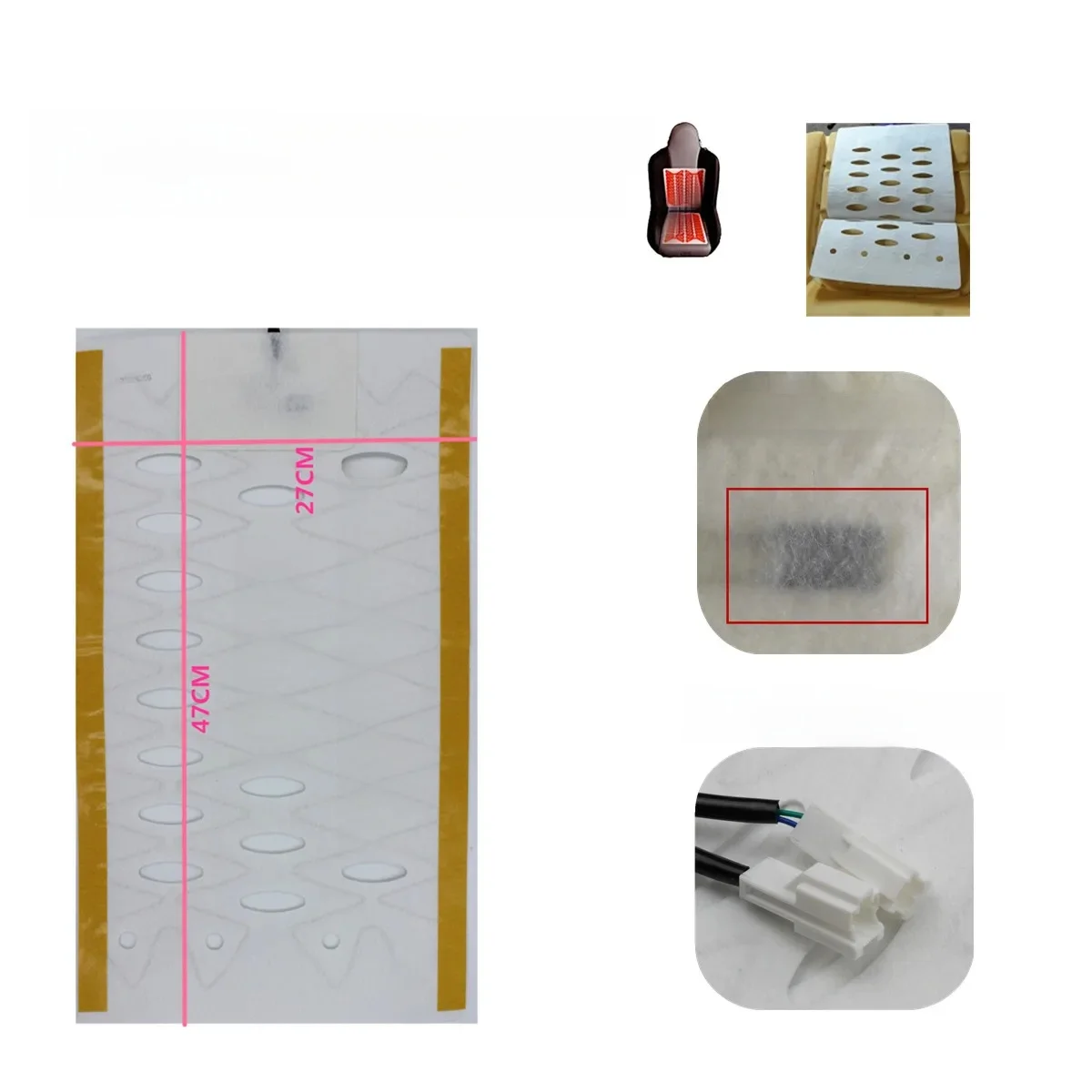 2Pcs/Set 12V Universal Car Seat Heating Pad Car Heated Seat Covers Pad Alloy wire  Heated Auto Winter Warmer Heater Mat