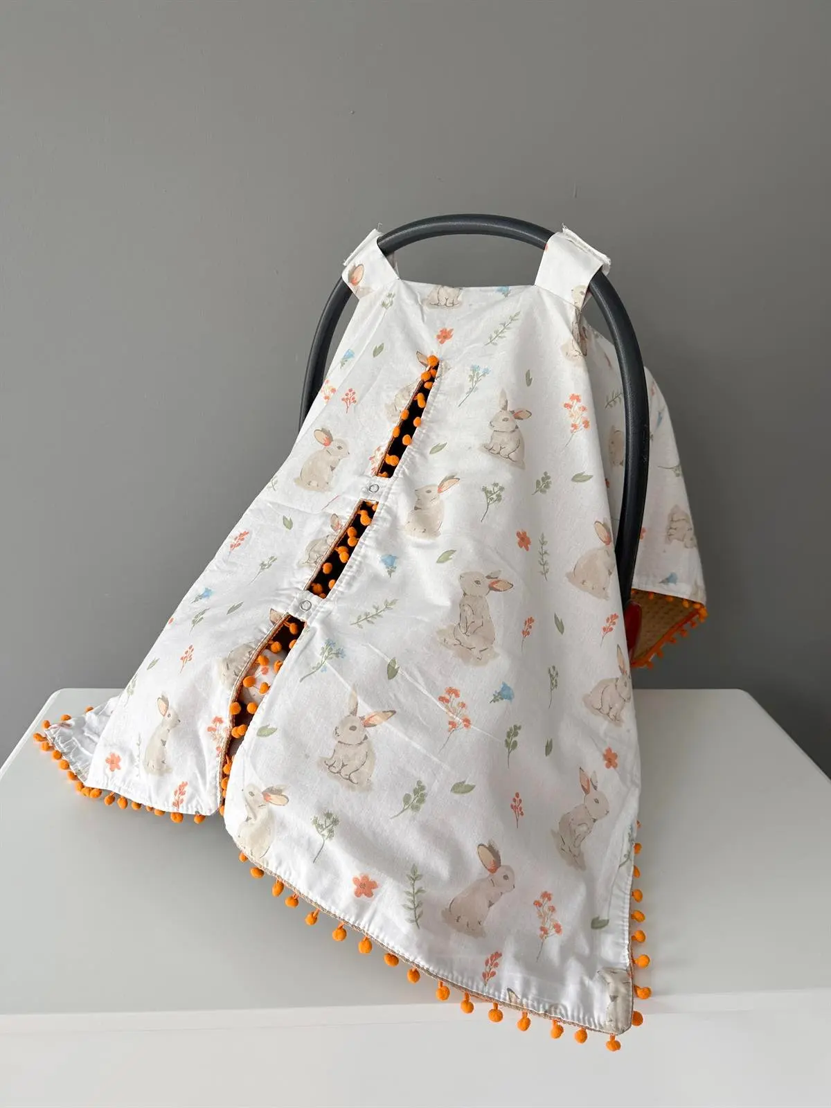 Handmade 100% Cotton Rabbit Pattern Stroller Cover