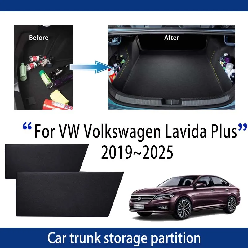 

Car Accessories For VW Volkswagen Lavida Plus 2019~2025 MK3 Trunk Storage Partition Multifunction Storage Auto Interior Parts