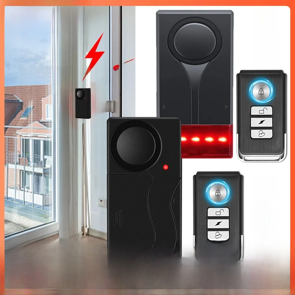 AliExpress NONE Camluxy Anti-Theft Alarm 110db Loud Door and Window Alarm Wireless Vibration Alarm with Remote Control Bicycle Security Sensors