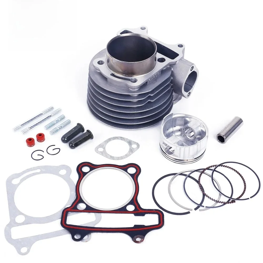 Glixal GY6 150cc chiński skuter silnik 57.4mm zestaw siłowników z zestaw tłoka dla 4T 157QMJ JONWAY ZNEN Roketa ATV motorower — zdjęcie 2