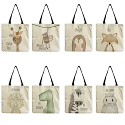 Borsa a tracolla per donna animale carino con stampa elefante da viaggio portatile ad alta capacità borsa per Snack borsa da viaggio all'aperto borsa per la spesa