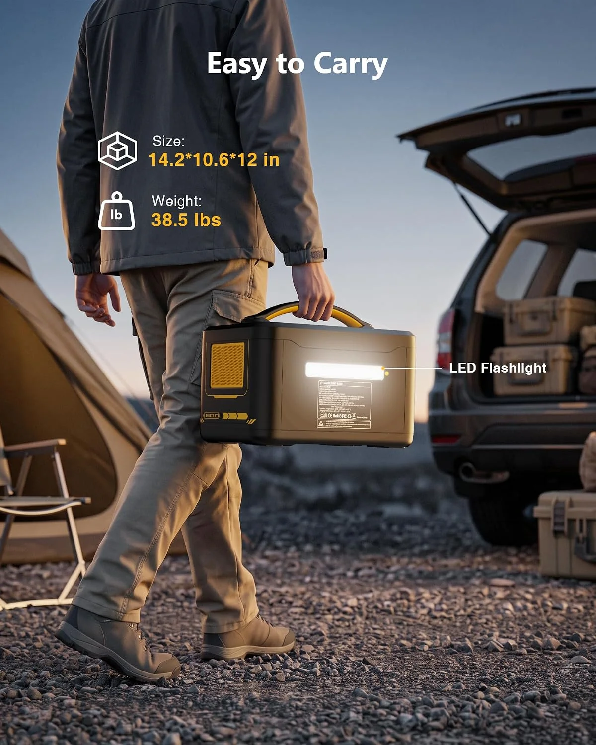 VTOMAN Jump1800 Large 1408Wh Portable Power Station with 200W Solar Panel 1408Wh LiFePO4 Battery Solar Generator, PD 100W Type-C, Capacity Expandable for Camping, Home Backup