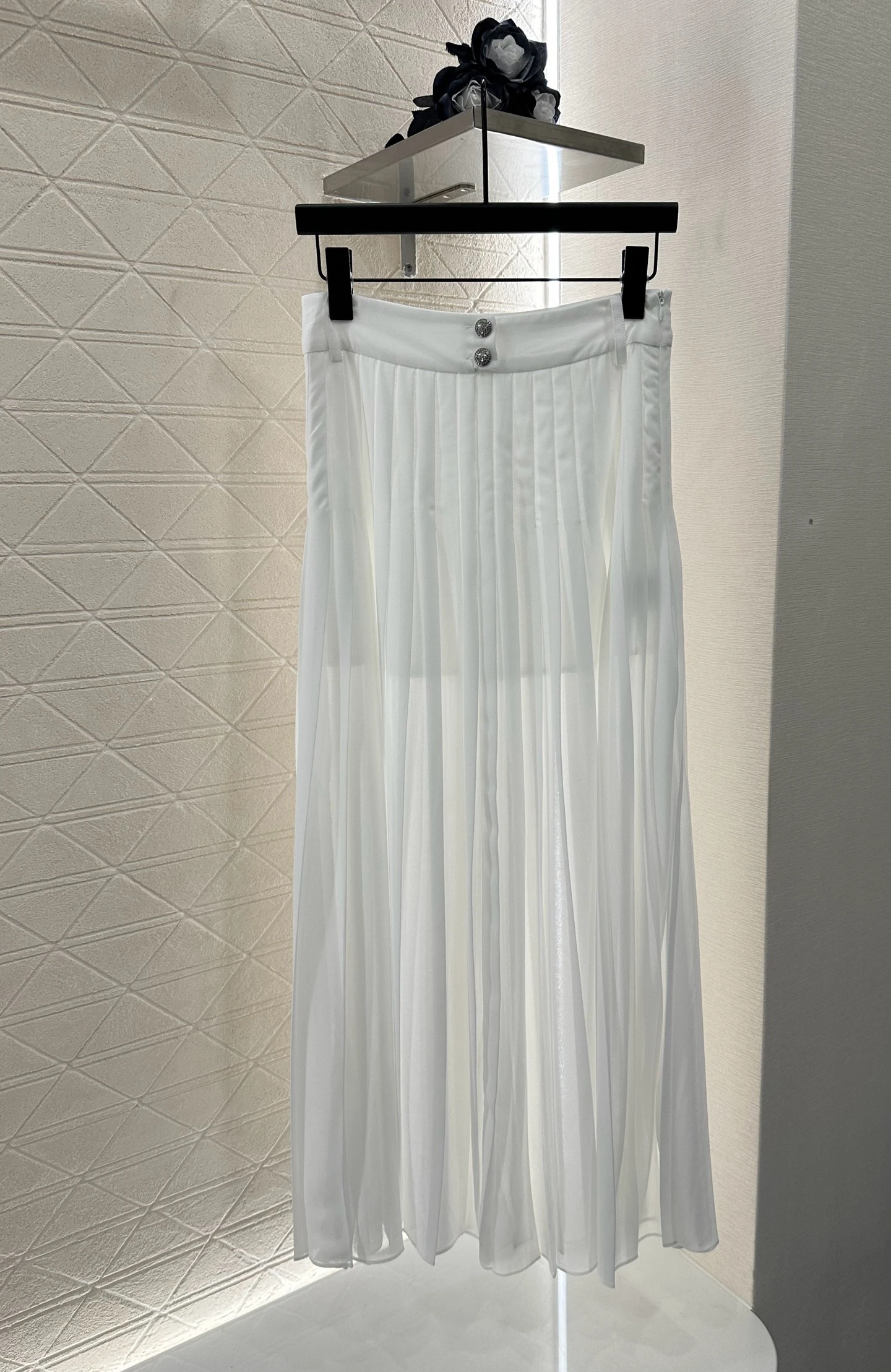 

2025 New Twill Thick Lapel Pressure Pleated Half-body Skirt 288