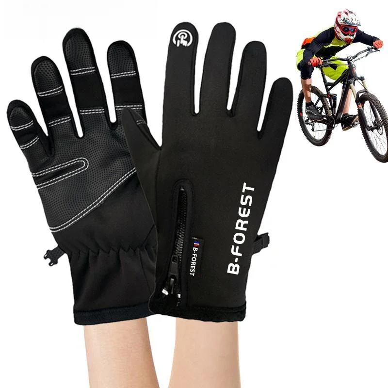 AliExpress cycle zone Winter Cycling Glove Waterproof Men's Gloves Windproof Sports Fishing Touchscreen Motorcycle Ski Non-slip Warm Bike Women Gloves