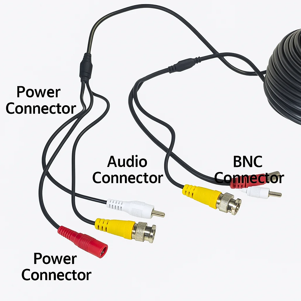 

Удлинительный кабель 3-в-1 (BNC + DC + RCA) для камер видеонаблюдения и видеорегистраторов | Кабель для передачи аудио, видео и питания | Поддержка AHD, TVI, CVI | 5м-50м