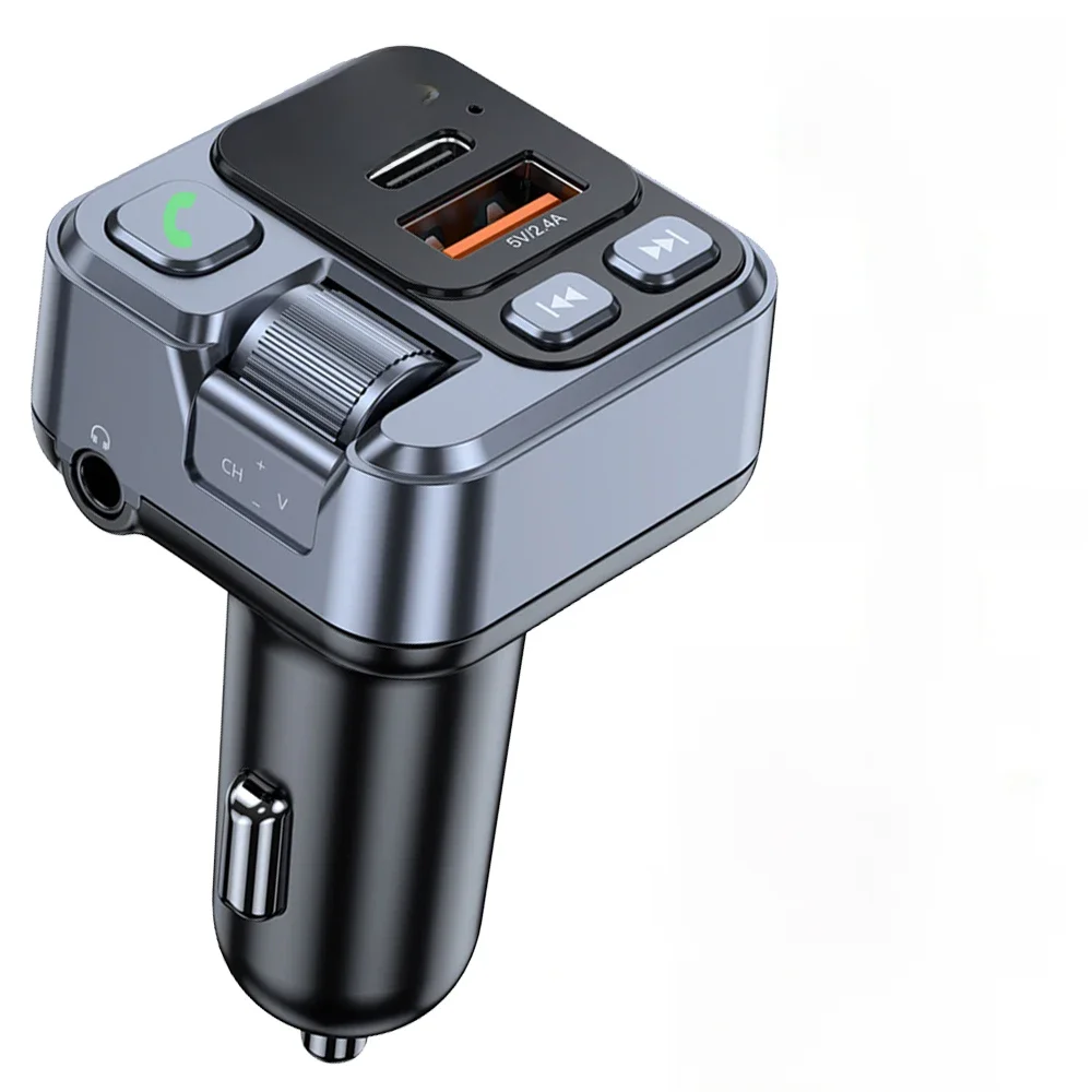 Receptor Bluetooth do carro, USB, U leitura de disco, carregamento rápido, display digital,