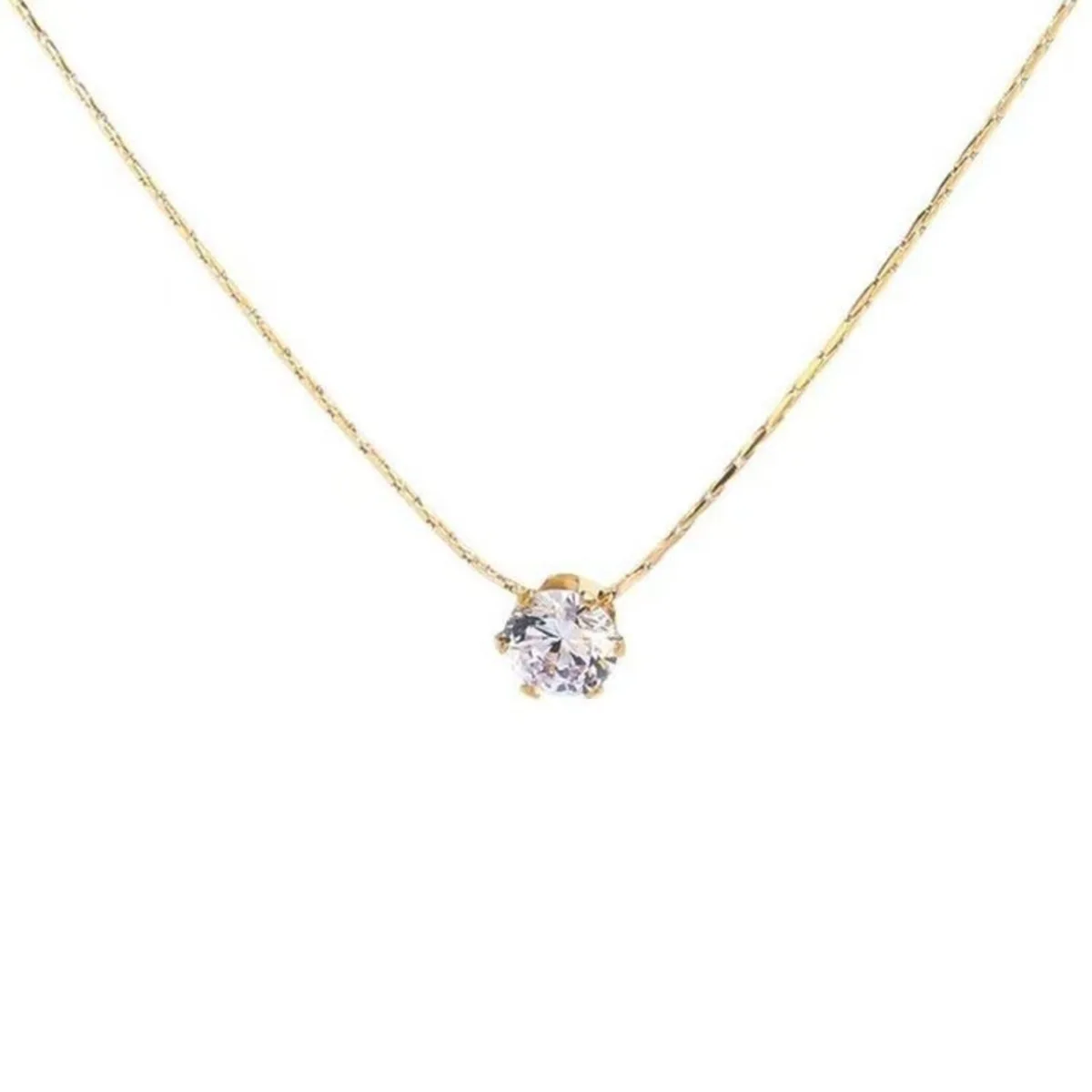 Hot Sale Stainless Steel Zircon Thin Clavicle Chain Necklace for Women Festive Party Jewelry Wholesale image 6