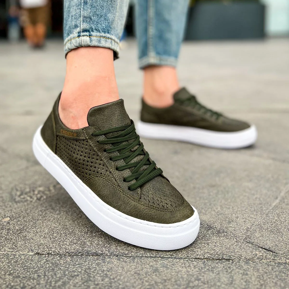 CHEKICH Original Brand Khaki 2024 First Edition Men's Sports Shoes High-soled Elastic band Laced, Daily Sneakers CH015