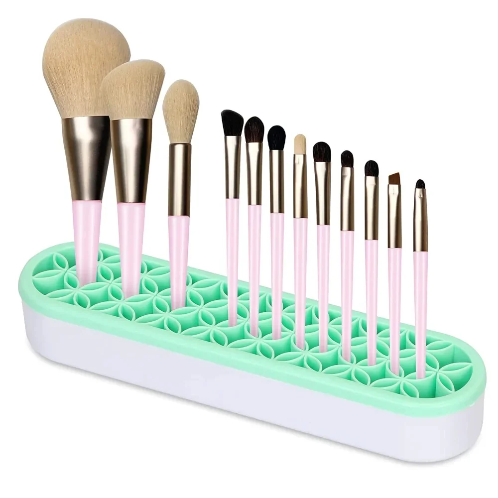 Siliconen nagelborstel Make-upborstel Display Stand Rack Opbergdoos Borstel Drogen Plank Borstelhouder Make-up Houder Organizer - afbeelding 2