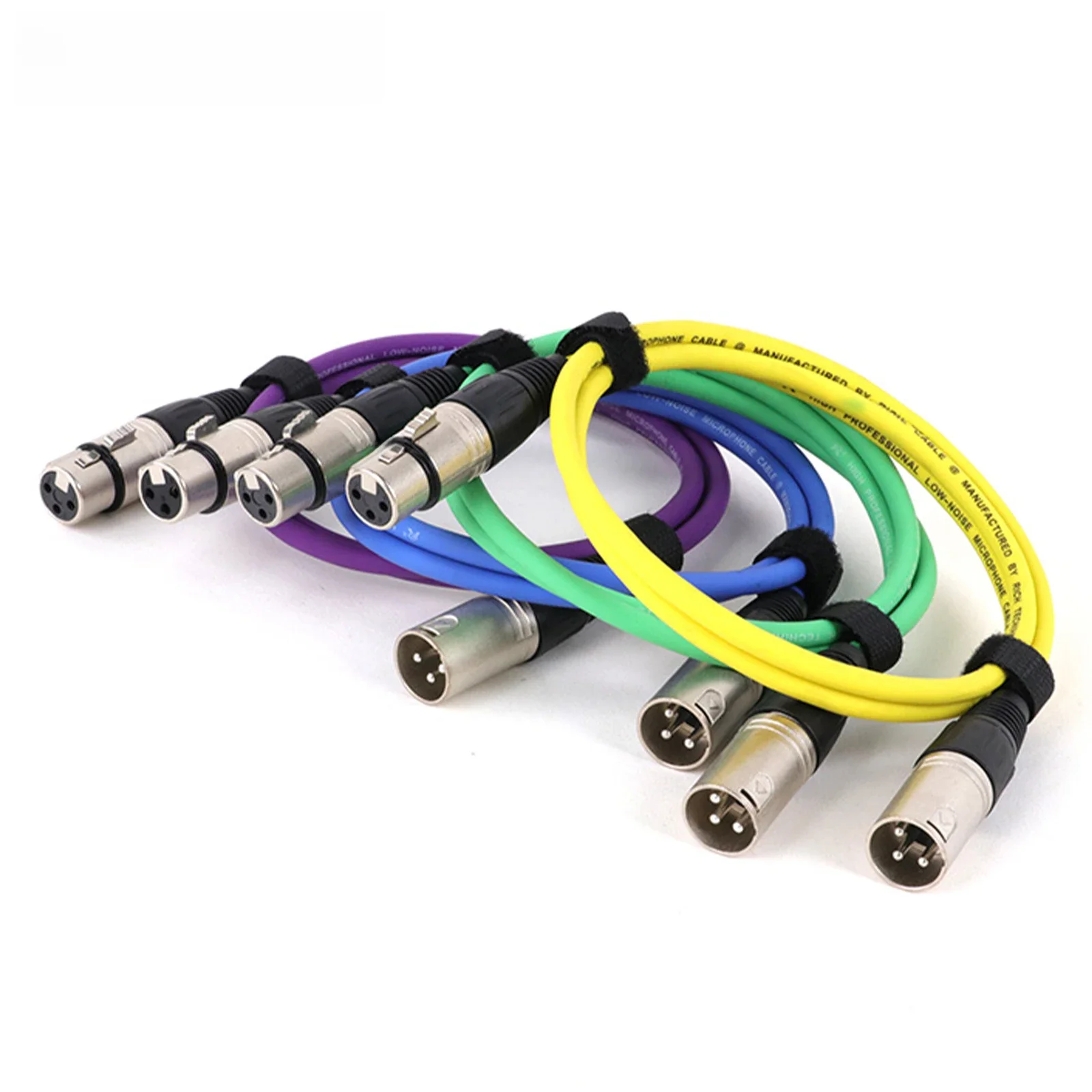 Câble de raccordement audio -3 câbles colorés XLR mâle vers XLR femelle - Cordon XLR équilibré pour microphone 0,3 M 1 M 2 M 3 M 5 M 8 M 10 M 15 M