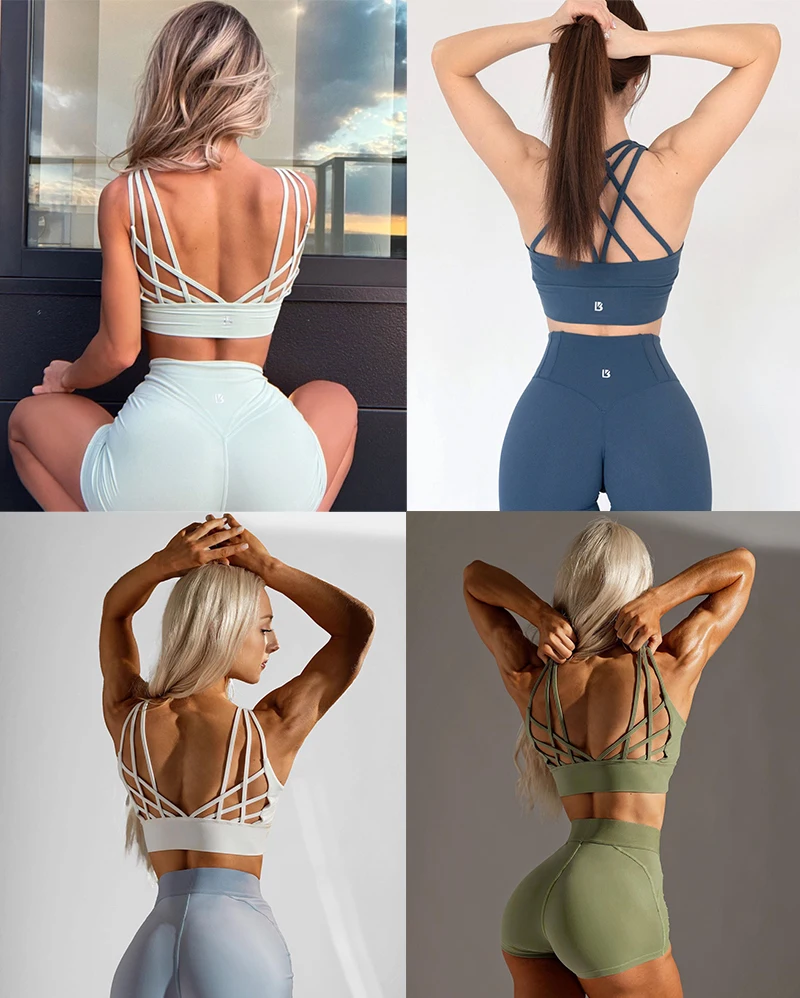 Buffbunny Sports Bra Active Tops Sexy Gym Stretchy Supportive Soft Top Comfort Fitness Outdoor Cycling Sports Running Yoga Bra