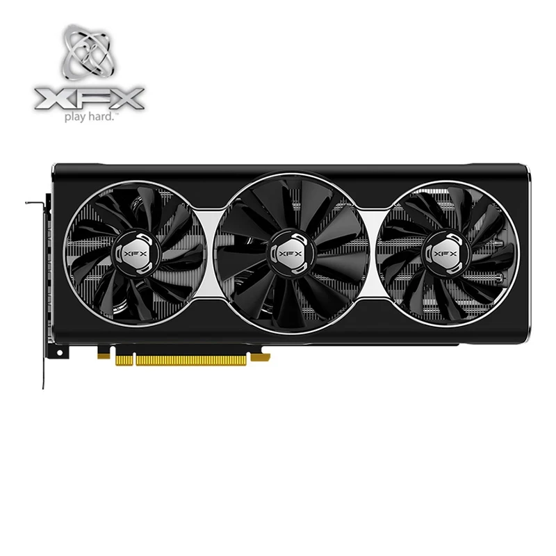 Gebrauchte XFX RX5700XT 8G GDDR6 Grafikkarte für AMD Radeon RX 5700XT 8GB RX 5700 XT Grafikkarten 1nm 3 Fans PC Game Map RX5700 XT