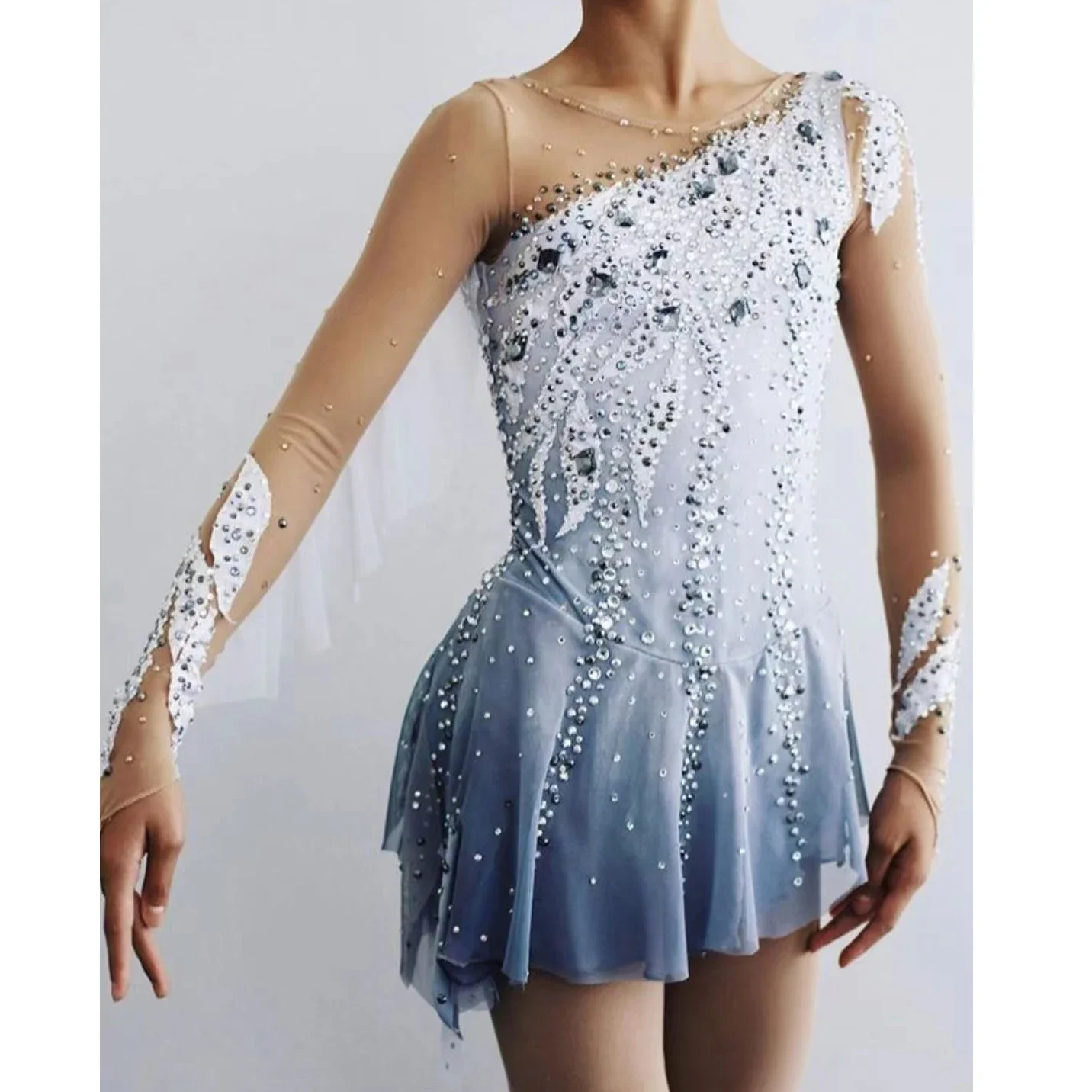 LIUHUO Eiskunstlaufkleid Leistung Maßgeschneiderte Eislauf-Kleidung Kinderwettbewerb Bühnenkleidung BD7024