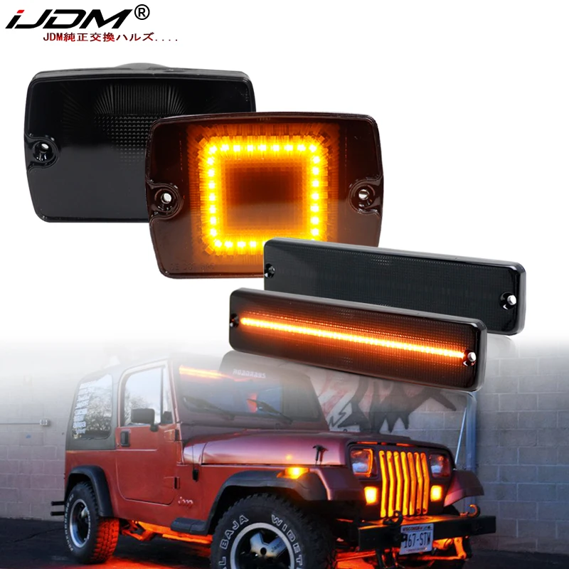 

For Jeep Wrangler YJ Side Marker turn signal Light & Front Bumper Daytime Running Lights Assembly/56001378,CH2520111 1987-1995