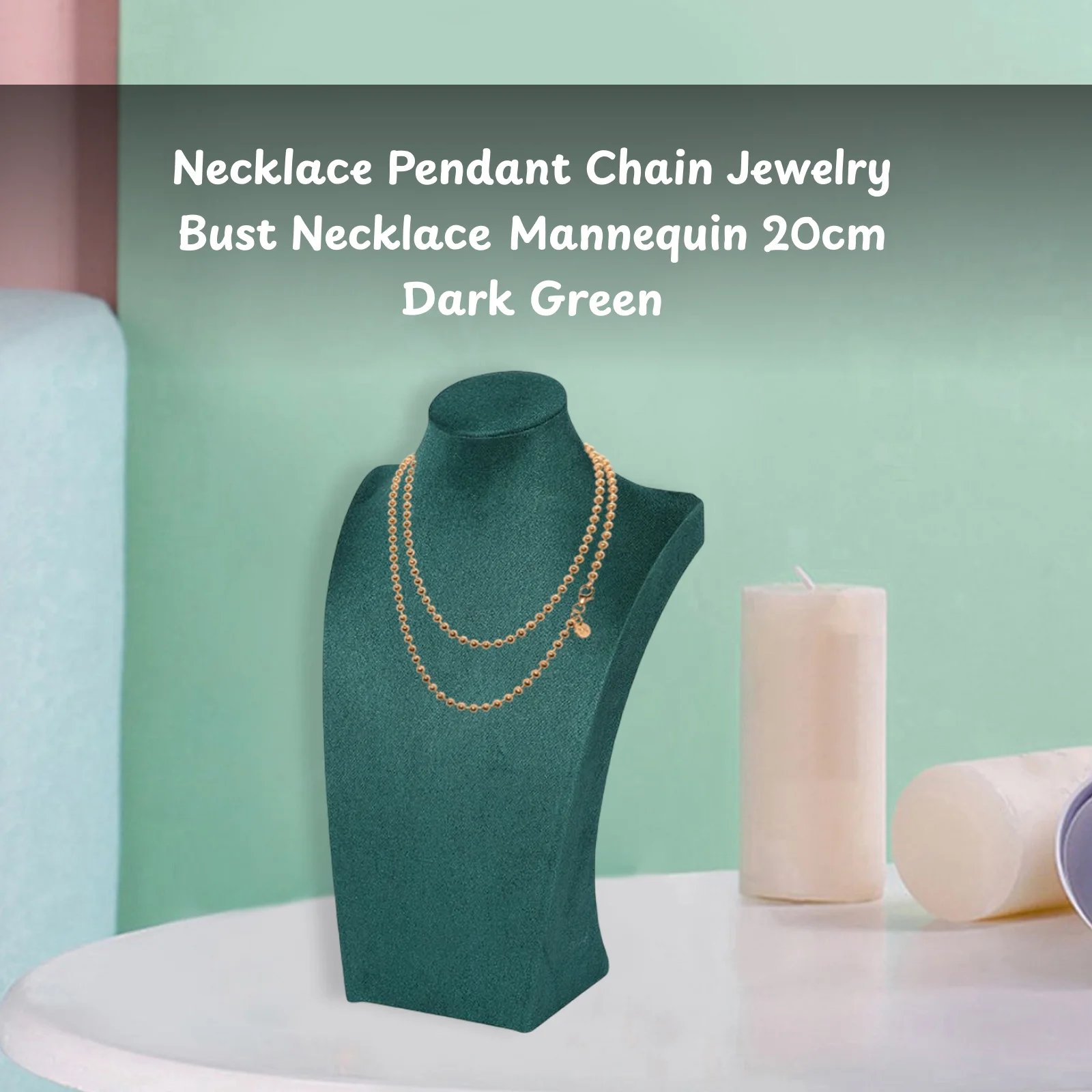 المخملية قلادة تمثال نصفي مجوهرات التمثال حامل قلادة عرض عارضة أزياء لخزانة عرض صورة الدعامة تخزين الديكور #2