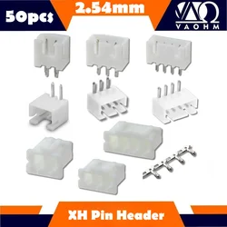 50 stks XH2.54mm 2 P/3 P/4 P Pin Header Connector-Stekker Vrouwelijke Socket Draad Connector PCB Terminal XH-4A, XH-4AW, XH-4Y, XH-T