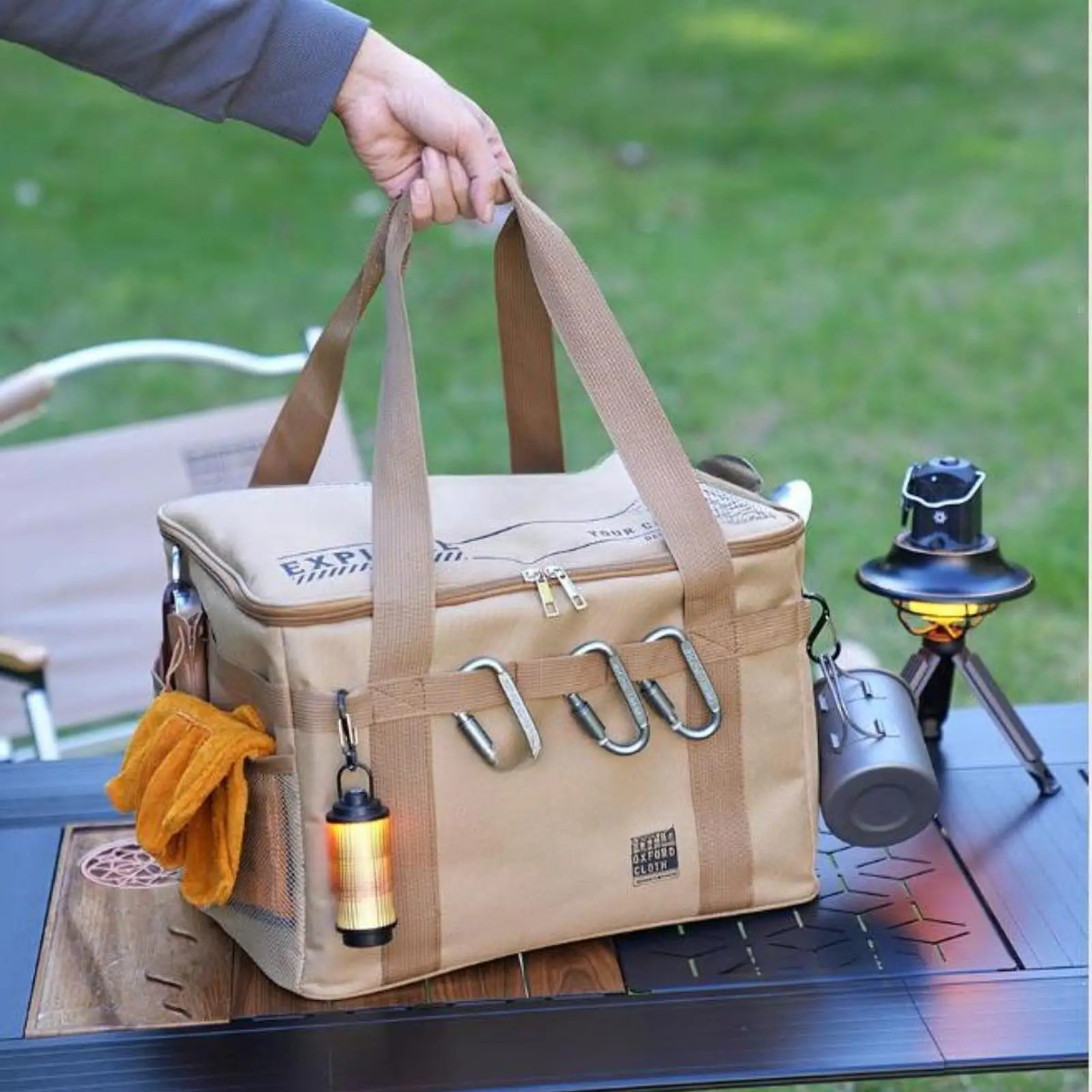 

30/42 л сумка для хранения кемпинга, универсальная сумка-тоут, сумка для бензобака, водонепроницаемая изоляционная складная коробка для хранения для рыбалки, пешего туризма, гаража