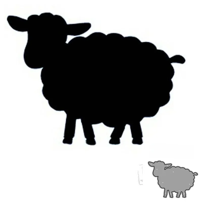 Matrices de découpe en métal, moule à découper, animal, mouton, décoration, scrapbooking, papier, artisanat, couteau, moule, lame, poinçon, pochoirs