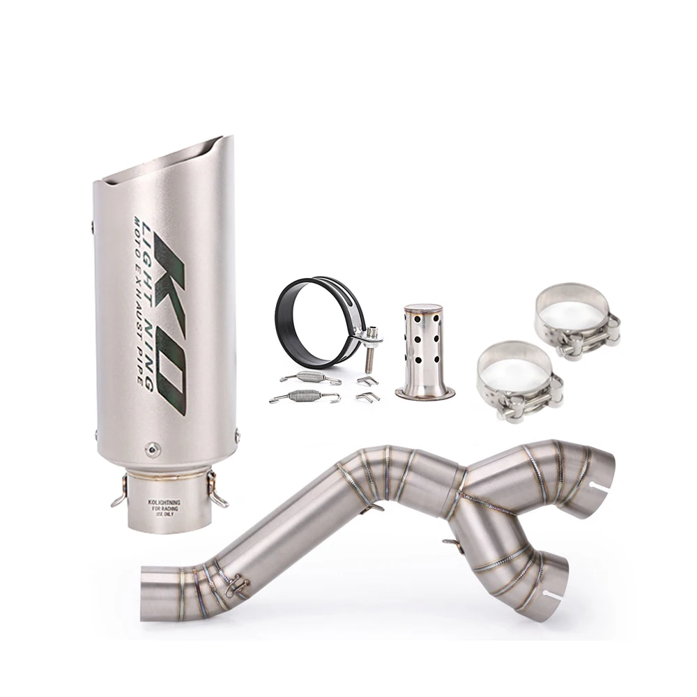 

Motorcycle Full Exhaust Systems Middle Link Pipe Escape Moto Muffler DB Killer For BMW S1000RR 2010-2014 S1000R 2010-2016