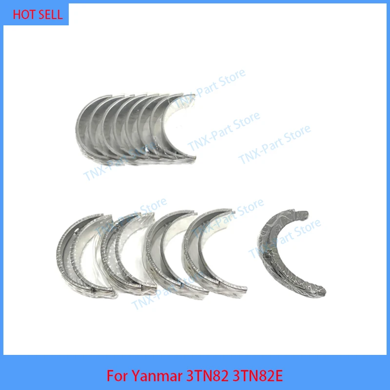 

For Yanmar 3TN82 3TN82E Crankshaft Main Bearing Connecting Rod Bearing Set With Thrust Washer Overhaul Rebuild Kit
