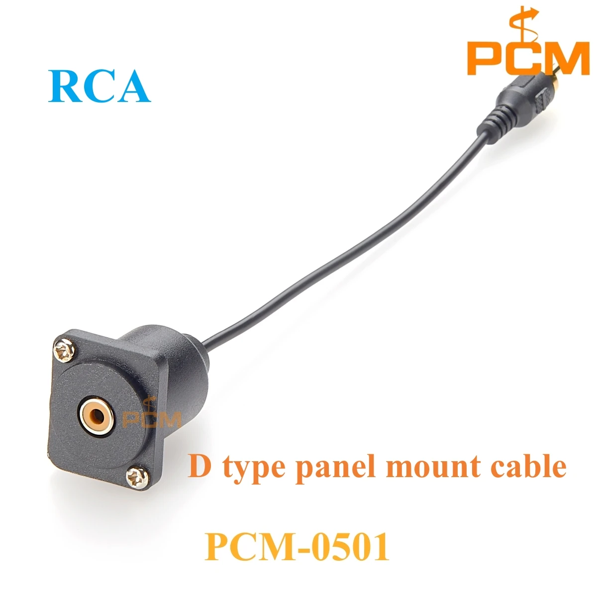 Stereo Cable RCA female to female D series Square housing panel mount 0.2M extension cable for Faceplates XLR format