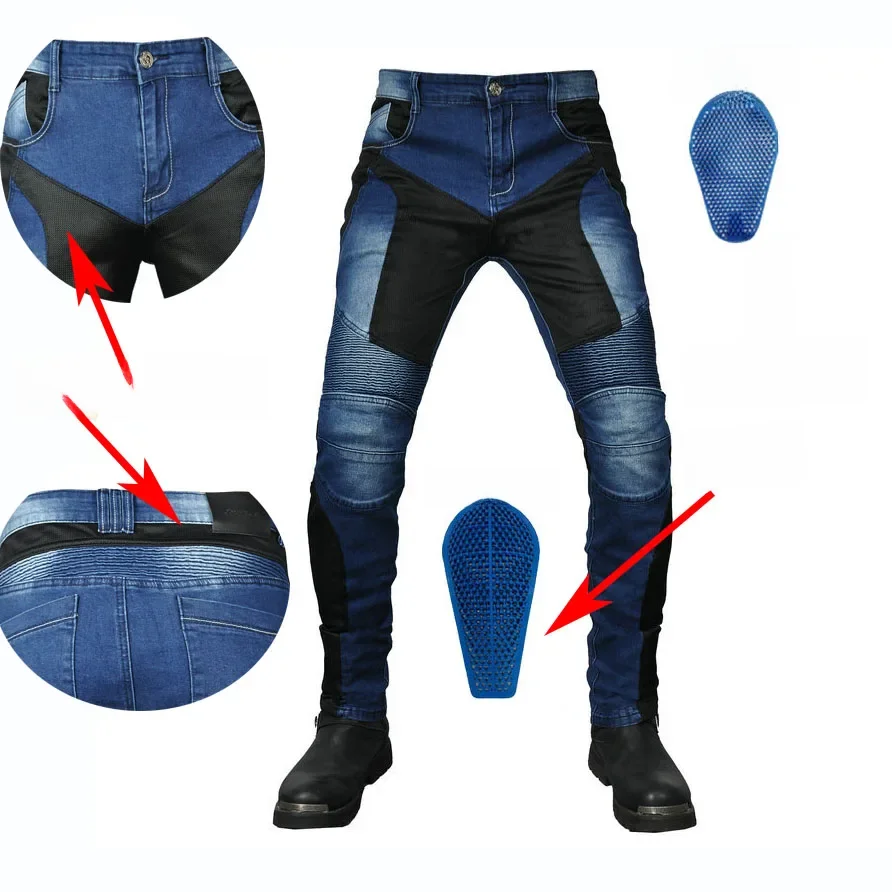 Jeans de moto d'été avec filet respirant, équipement de certification Knight, pantalon anti-chute, modèle de mise à niveau PK719, nouveau, 2024