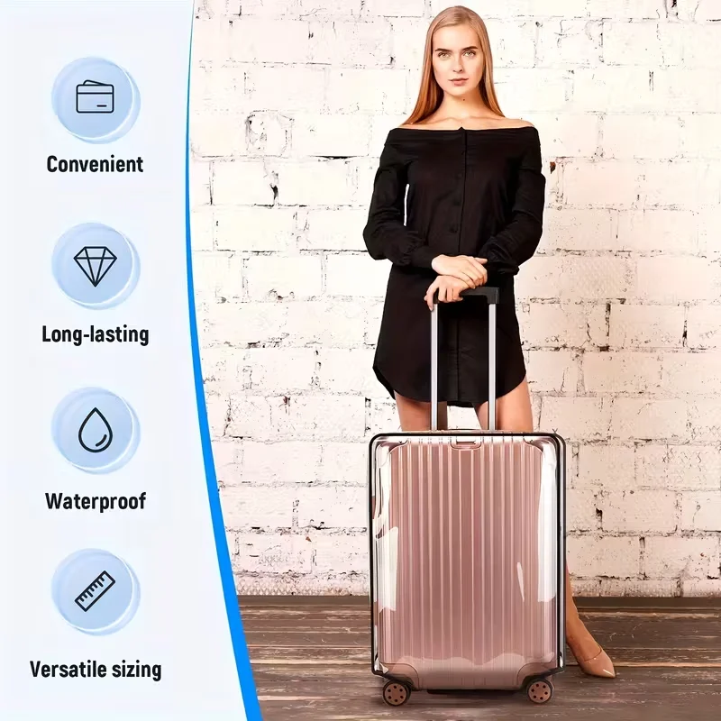 

Waterproof Transparent Luggage Cover Scratch-Resistant Dust-Proof Protective Suitcase Shield for 20-30 Inch Luggage Cover