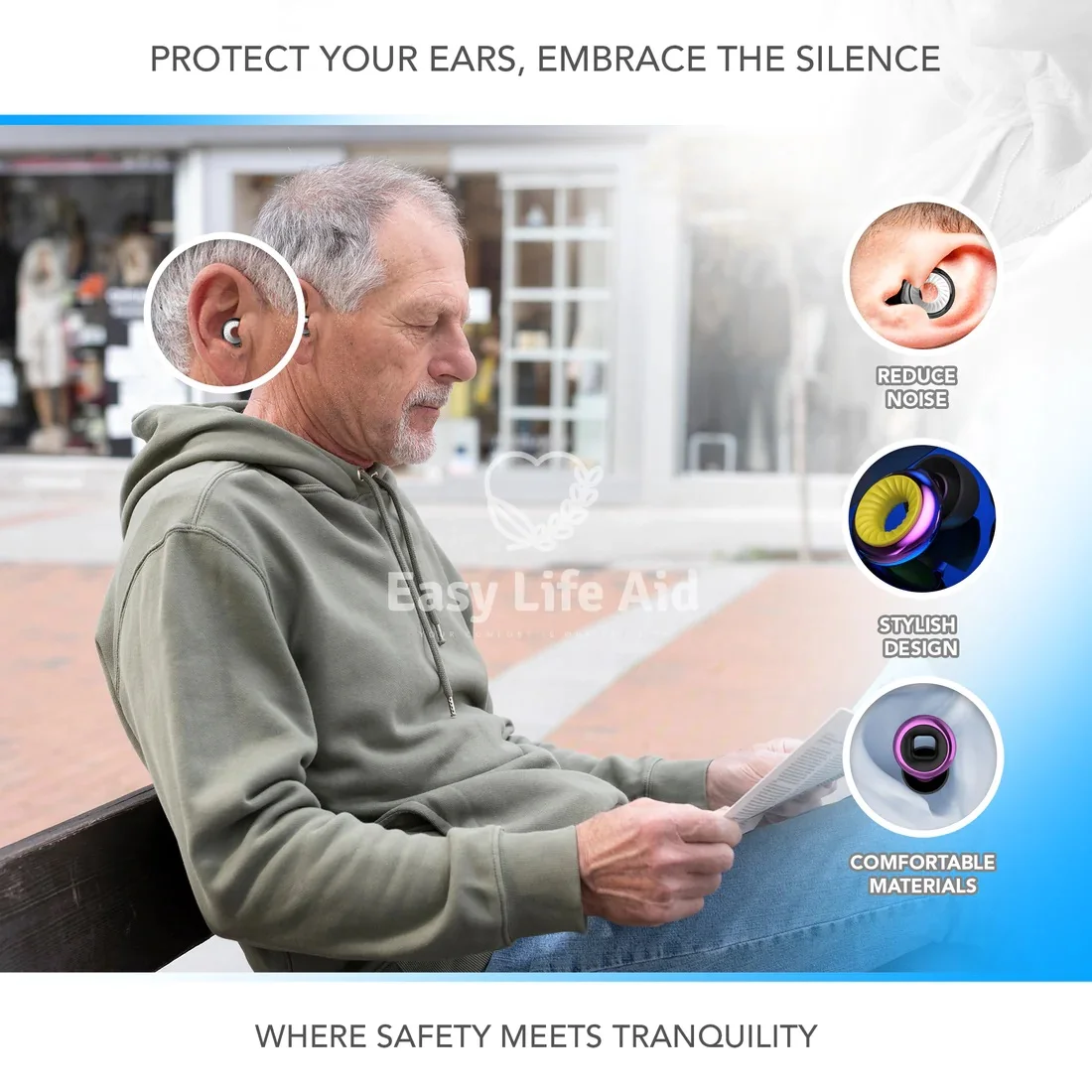 Arrowzoom Buy 1 Get 1 Slicone Noise Cancelling Earplugs Noise Reduction Ear Safety Gear Soundproof Noise Proof Canceling MO30022