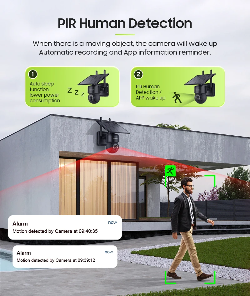 INQMEGA Tuya Smart Life 6MP Solar Camera WiFi PTZ Security CCTV Camera Wireless PIR Human Tracking Color Night Vision IP65