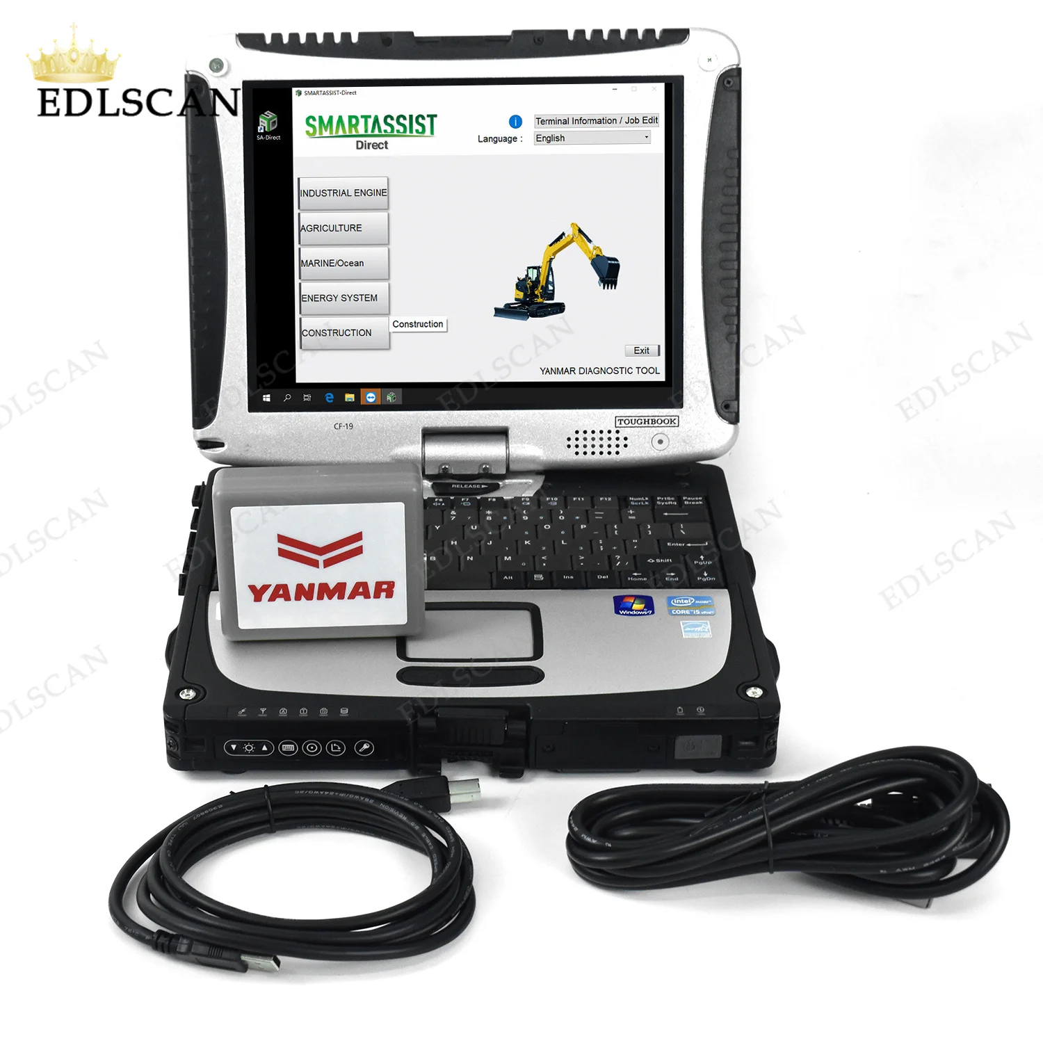 

For Yanmar diagnostic tool Outboard / Jet Boat / Wave Runner,suitable for MERCURY MARINE 225 diesel excavator CF 19 Laptop