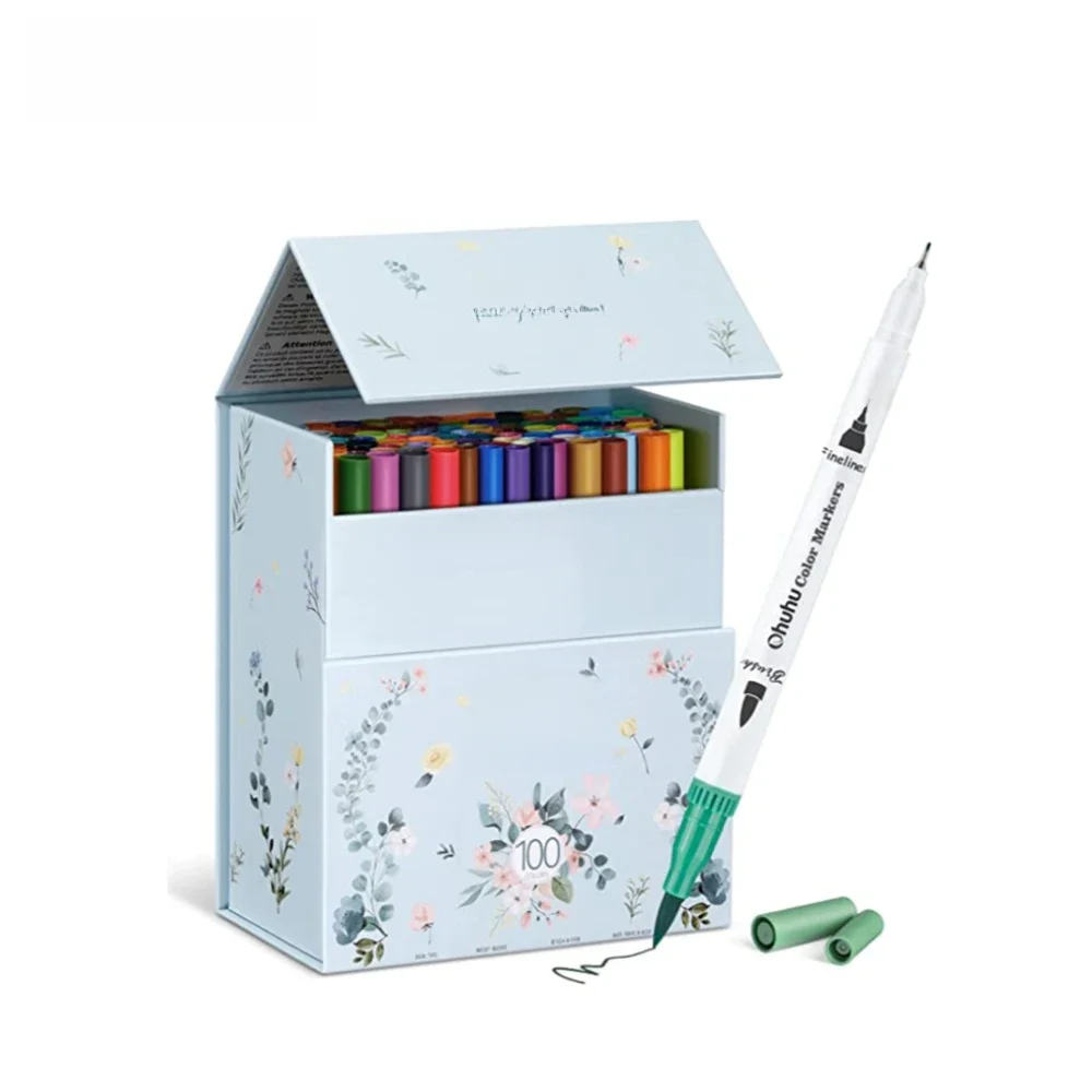 Ohuhu Art Markers Dual Tips Line Marker Set WaterColor Pen Coloring Water Color Brush Fineliner Painting Drawing School Supplies — zdjęcie produktu 7