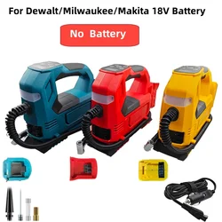Cordless Portable Electric Air Pump 12V Rechargeable Handheld Air Compressor For Cars For Makita/Dewalt/Milwaukee 18V Battery